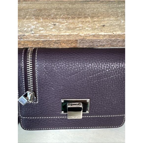 Tiffany & Co Pochette Wristlet Wallet Crossbody With Chain In Plum - Picture 15 of 16